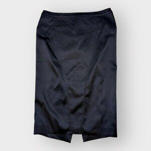 Black Satin Midi Skirt – Early 2000s Luxury